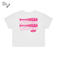 Pink Waves Crop Tee