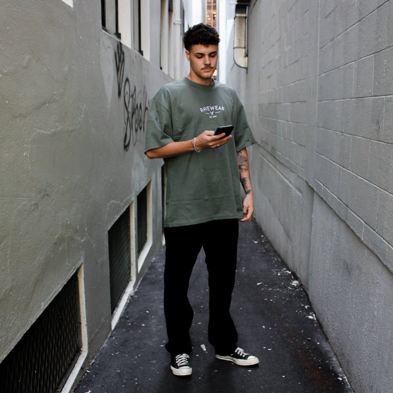 Embroidered Box Tee - Ravewear