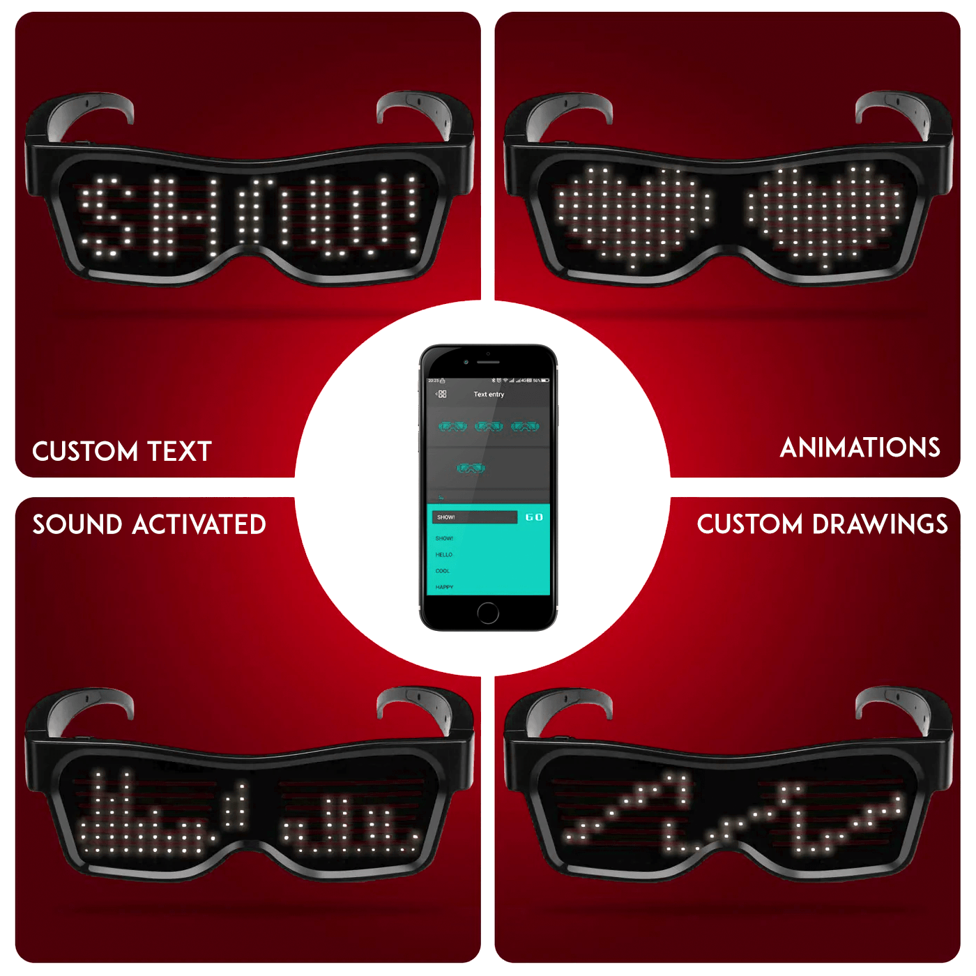 Smart Cyber Glasses (With App) - Ravewear